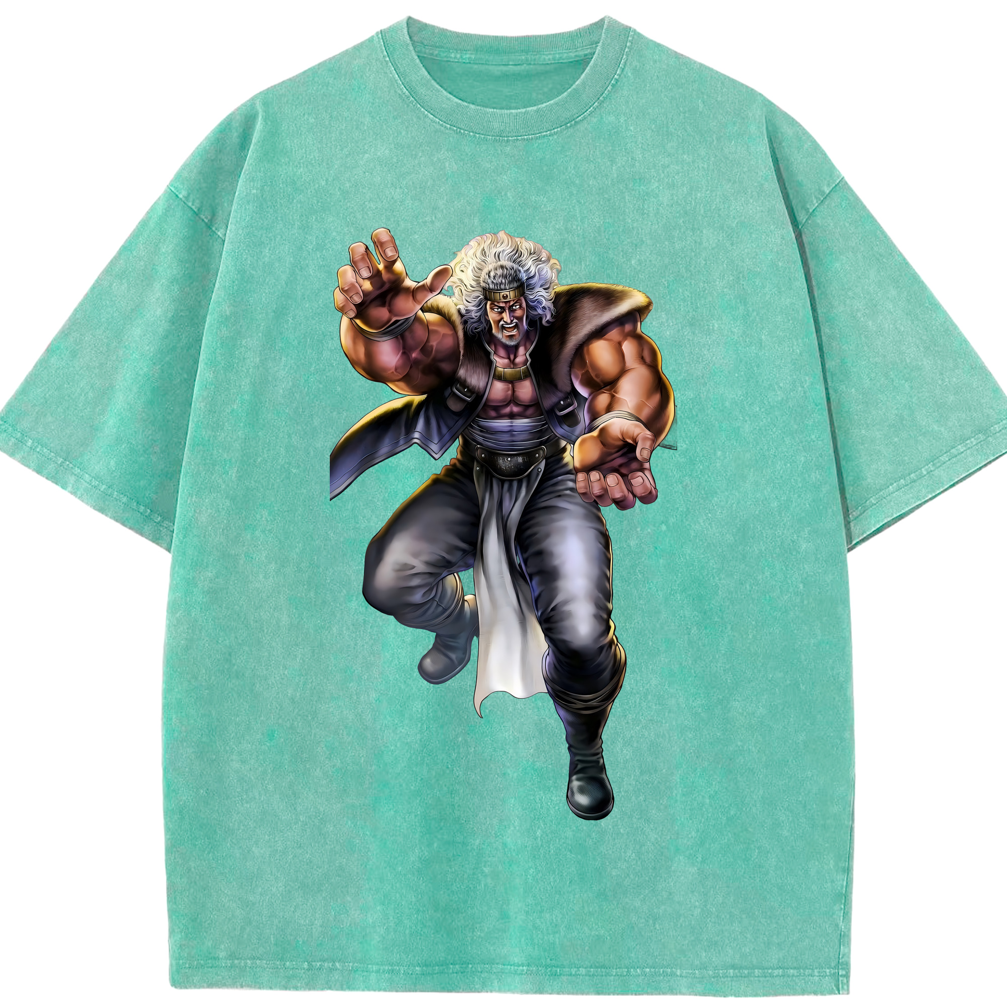 （画像用） 北斗の拳 Fist of the North Star 綿100% ヴィンテージ風 半袖Tシャツ（フロントプリント）